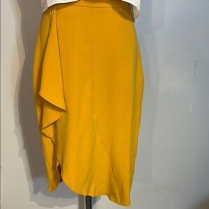 Moon River Gold Asymmetrical Pencil Skirt Night Out